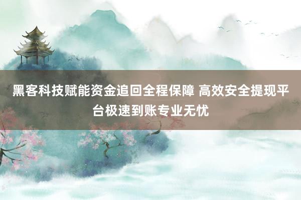 黑客科技赋能资金追回全程保障 高效安全提现平台极速到账专业无忧